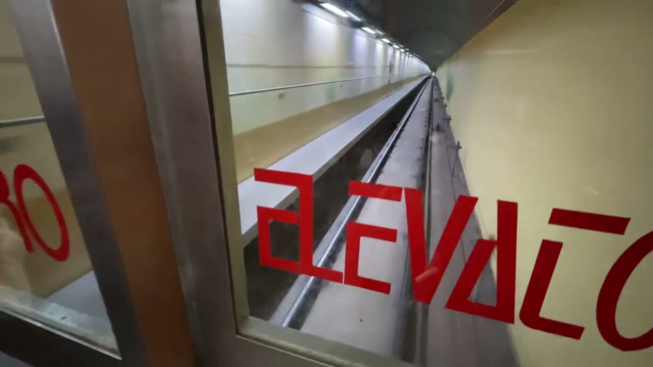 The public lift in Balbi, Genoa, Italy