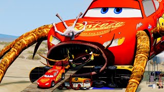 Epic Escape From  the Lightning McQueen Eater, Car Eater, Bus Eater in BeamNG.Drive Compilation #5