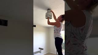 Quick tutorial on installing a Hunter Advocate 54” with LED light Ceiling Fan!