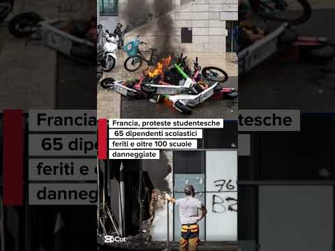 Video Francia, proteste studentesche: 65 dipendenti scolastici feriti e oltre 100 scuole danneggiate
