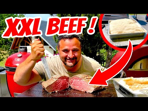 3.00kg XXL BIER BEEF im SMOKER SALZMANTEL grillen --- Klaus grillt