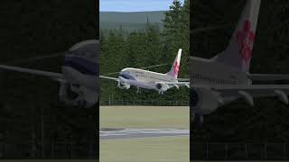 FSX China Airlines 737 Landing #shorts #fsx #aviation #flightsim #landing #aviationshorts