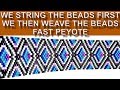 Önce diz sonra ör kolay peyote tekniği (First string, then knit east peyote technique)