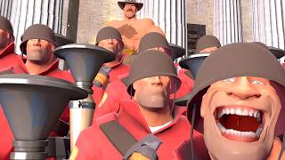 I made 100 TF2 BOTS fight Saxton Hale BUT the map is DESTRUCTIBLE