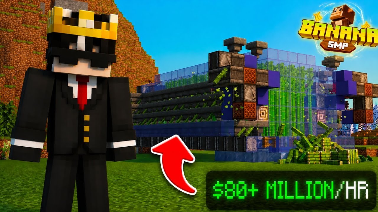 I Make Biggest Bamboo Farm In Banana Smp Public Lifesteal Server - YouTube