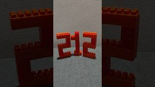 Let's make the number two hundred and twelve together from Lego bricks.#lego #numbers #shortvideo