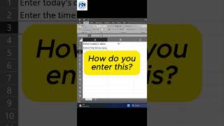 Instantly inserts today’s date & the current time | Excel #exceltips