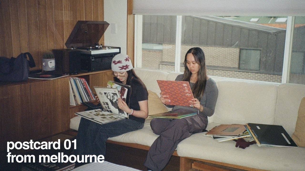 records at an airbnb, melbourne | quiet travel vlog