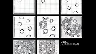 VASILISINAMARI zentangle tutorial pattern AXLEXA (узор зентангл)