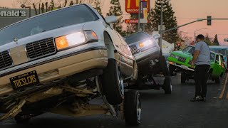 Lowriders cruising Broadway! XZIBIT pulled up!