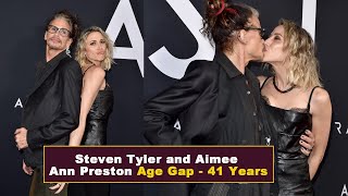 Steven Tyler and Aimee Ann Preston Age Gap - 41 Years #shorts Net Worth
