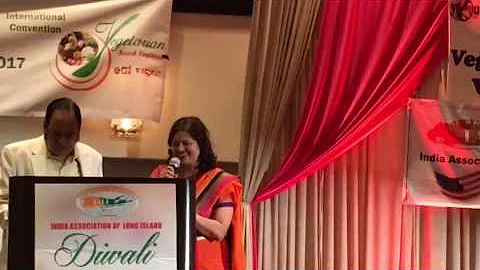President Chandra Mehta at Vegetarian Vision Thank...