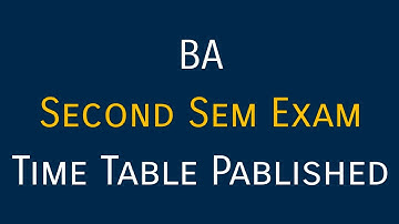Second Sem BA Exam| Time Table Published| Calicut University