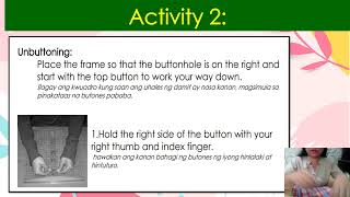 Unbuttoning and Buttoning