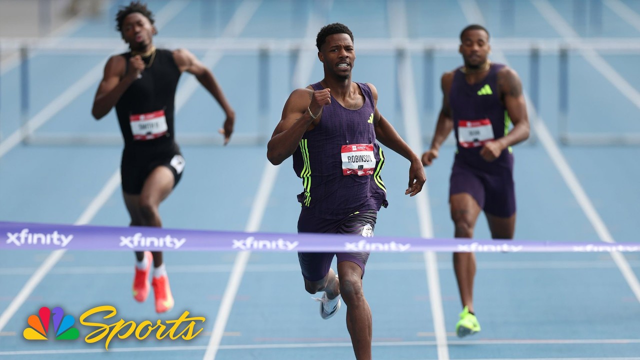 Chris Robinson wins first men's 400m hurdles national championship with season's best | NBC Sports