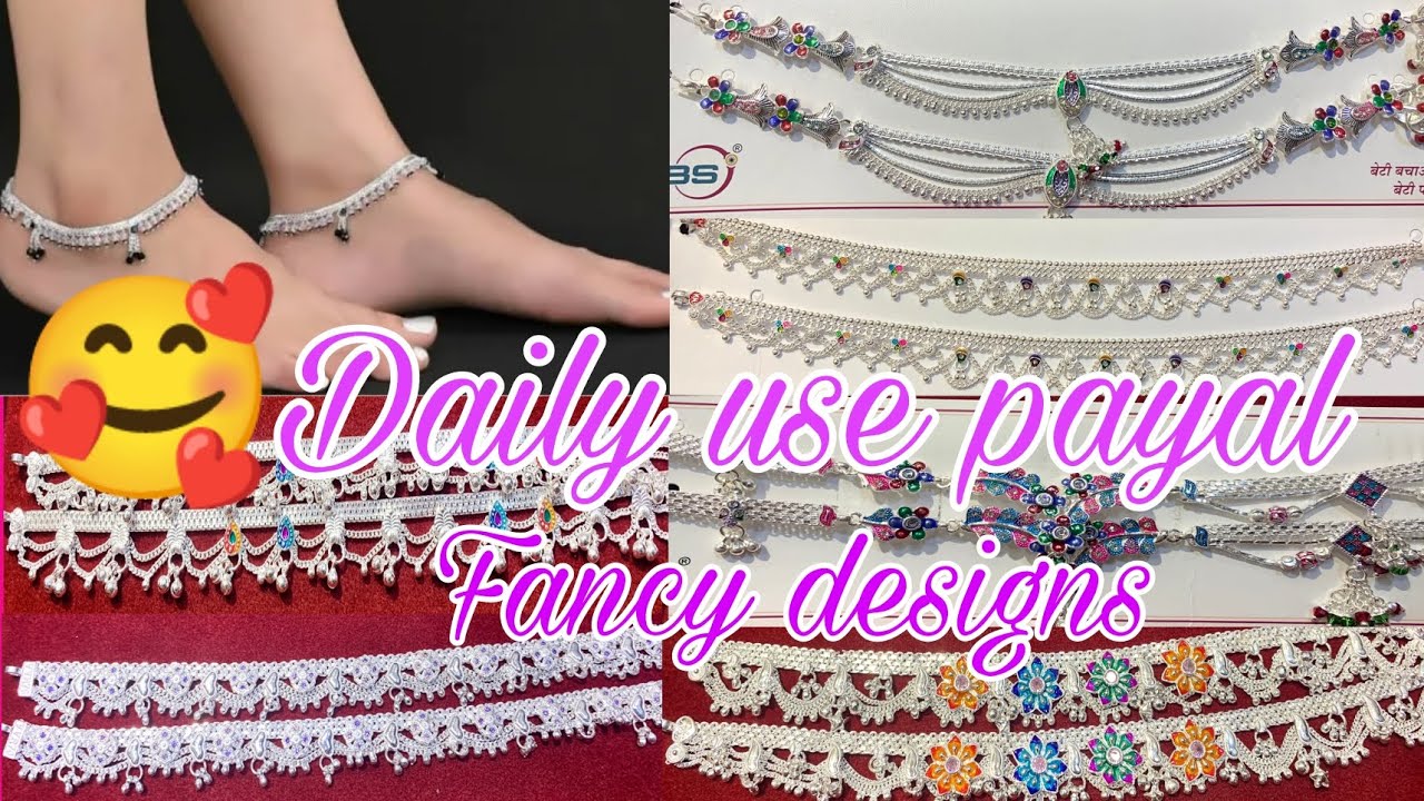 Daily wear silver payal designs with price 2023 new silver payal