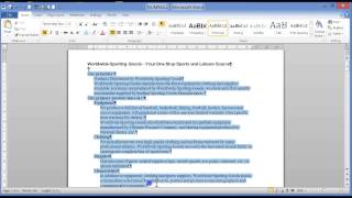 CAT 11 MS Word 2010 - 10 Outline Numbering & Multilevel Lists