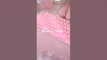 Womier Sk80 keyboard #desksetup #computerkeyboard #keyboard #mechanicalkeyboard #keycaps #pink