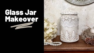Glass Jar Makeover | DIY Glass Jar Makeover | Trash to Treasure #glassjar #airdryclay #diy