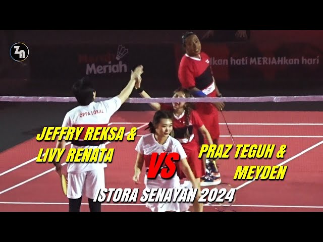 Ini tanding apa ngelawak?😁 Praz T & Meyden VS Jeffry R & Livy R l Merah Meriah Istora Senayan 2024 class=