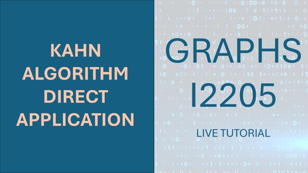 I2205 - KAHN ALGORITHM - YouTube