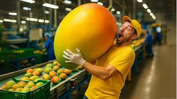 Inside a Mango Factory 🥭 | How Perfect Mangoes Are Harvested Sorted & Packed | ManuFact