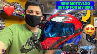 NEW MOTOVLOG SETUP FOR MY BIKE !! 