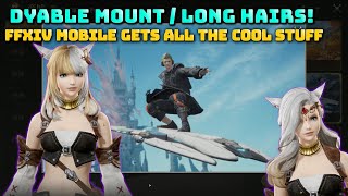 FFXIV: Mobile Version Gets A DYABLE Mount / New Hairstyles - Wish We Had This In The Base Game