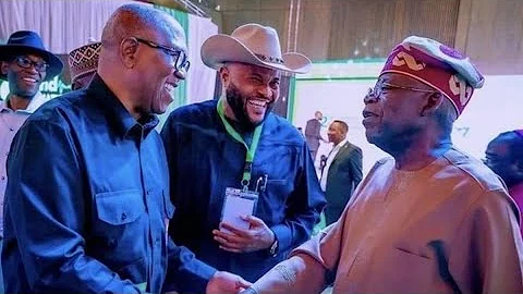 Peter Obi, Tinubu, Atiku shake hands three days to election