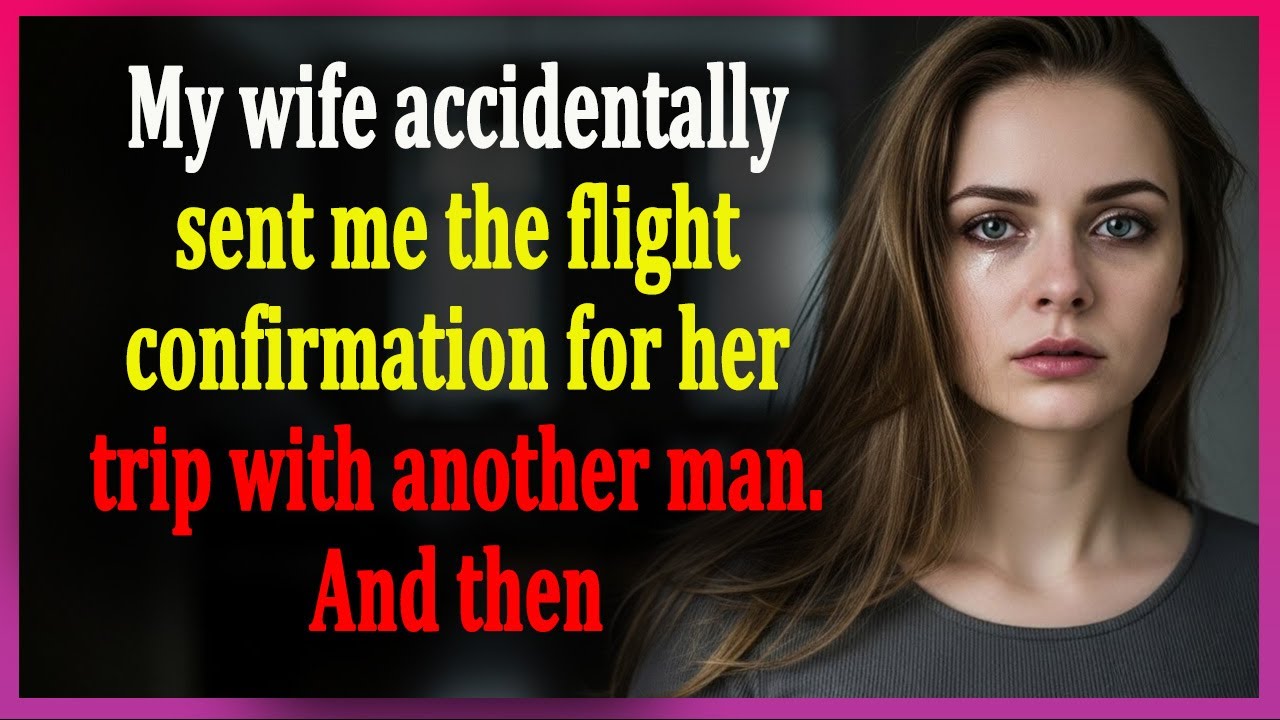 My wife accidentally sent me the flight confirmation for her trip with another man  And then