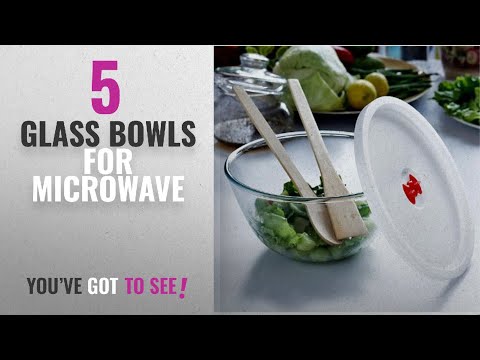 Top 10 Glass Bowls For Microwave [2018]: Borosil Glass Mixing Bowl with Plastic Lid, 1.3