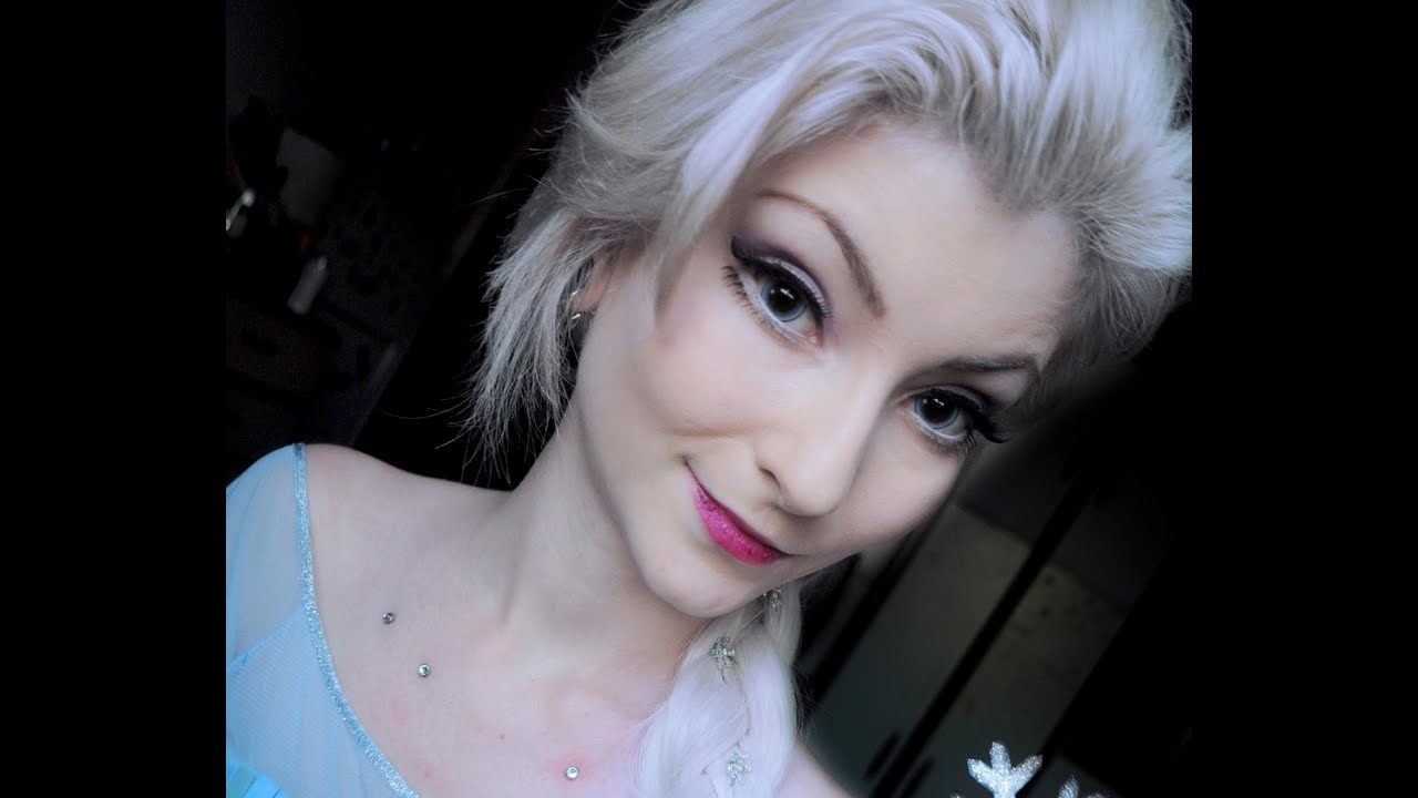 Elsa Makeup Hair Tutorial Frozen Youtube