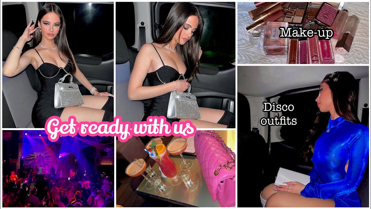 VLOG: GET READY WITH US FOR DISCO *Make-up, Hair, Outfits*