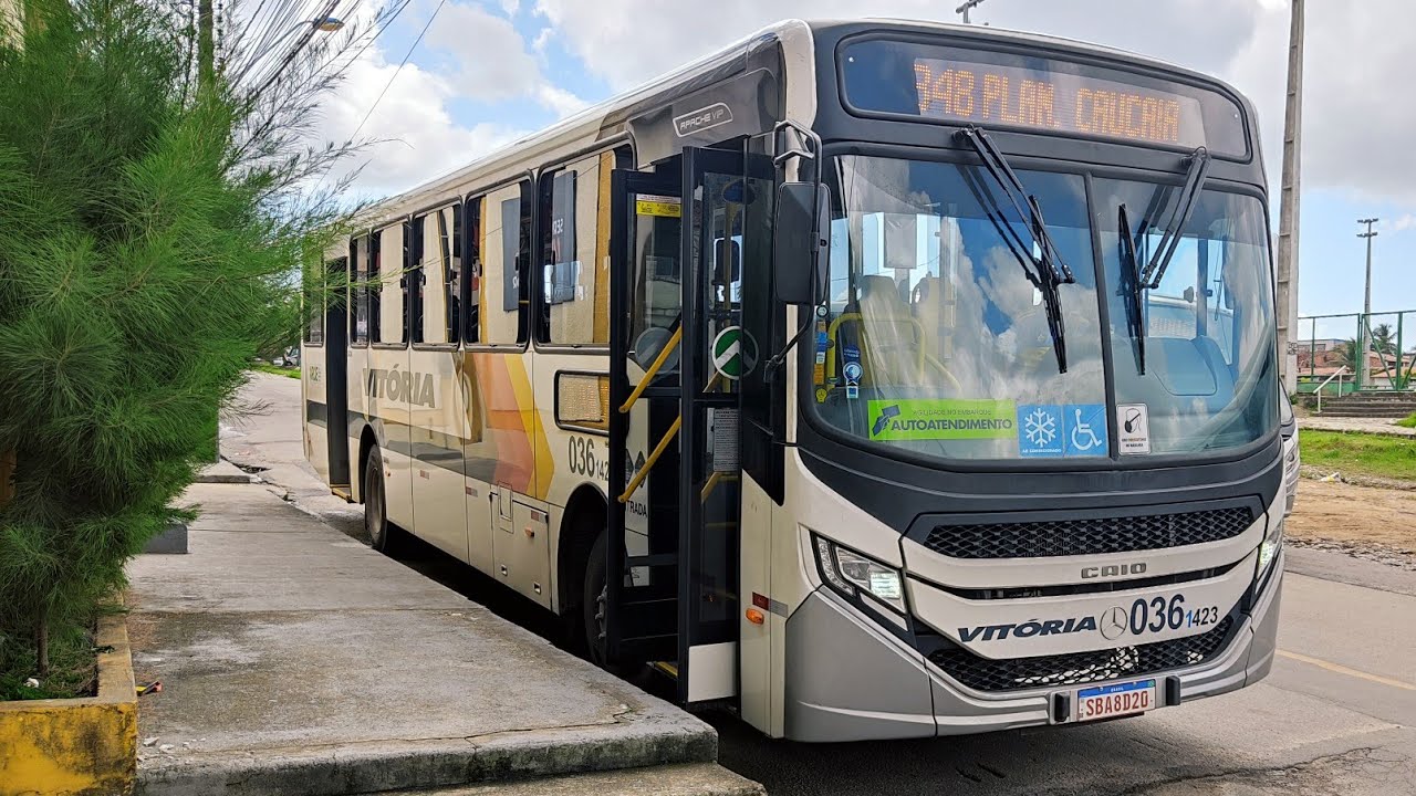 🔵348 Planalto Caucaia - Apache Vip V OF-1721 BT5 Empresa Vitória - Sentido IDA - Prefixo 1423