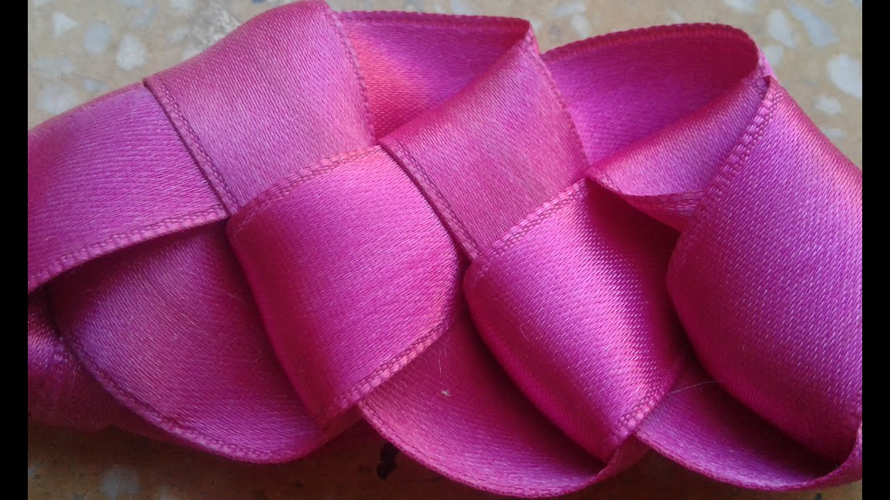 طريقة عمل ظفيرة بشريط الساتان للتزيين