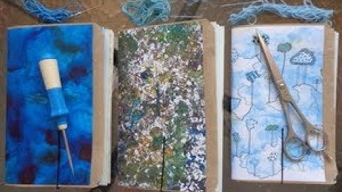 How to bind a journal: Three hole pamphlet stitch