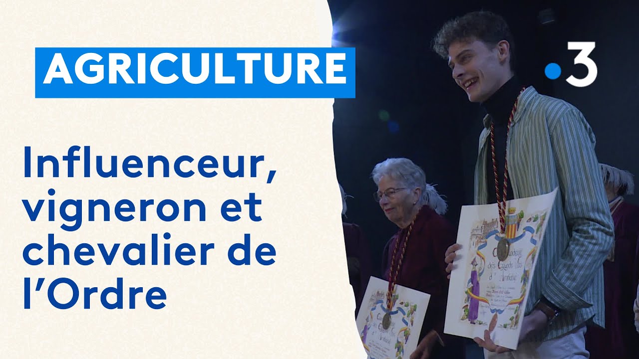 Emile Coddens, le vigneron star de Tik Tok intronisé chevalier de l'Ordre des Grands Vins d'Amboise
