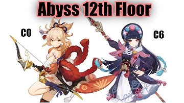 Yoimiya C0 & Yunjin C6, Abyss 12th Floor (builds at the end)