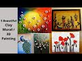 5 Beautiful Clay Mural/ 3D Painting