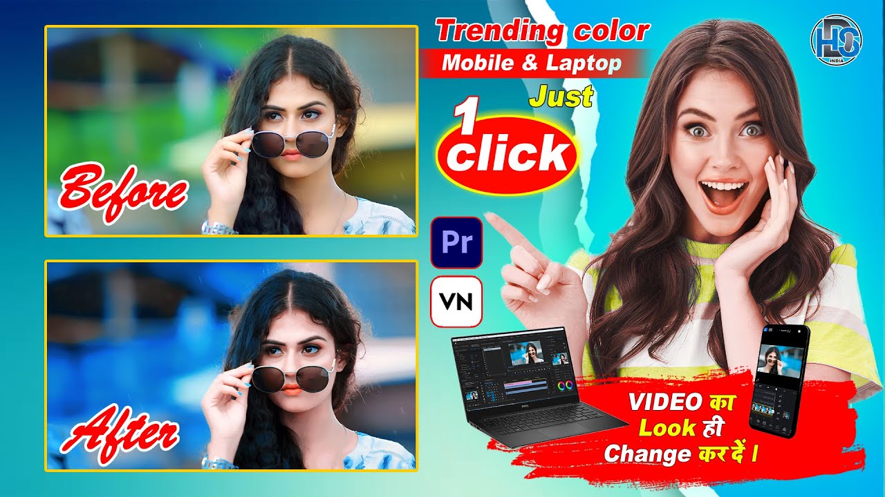 Video Color Change Colour Grading Video Editing in VN app