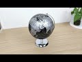 Exerz 14cm World Globe - Metallic Black