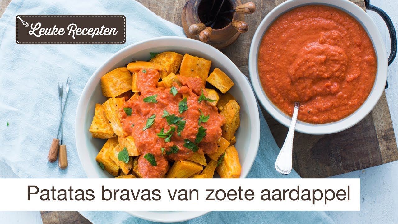 Patatas bravas van zoete aardappel YouTube
