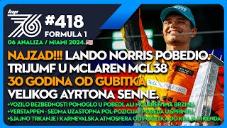 Lap76 #418 F1: Lando Norris pobednik! Trijumf u McLaren MCL38 30 godina od gubitka velikog Senne.