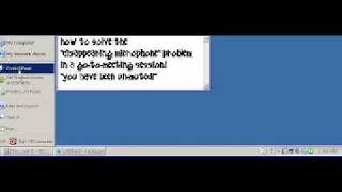 How To Solve the Disappearing Microphone problem in a GoTo Meeting session.