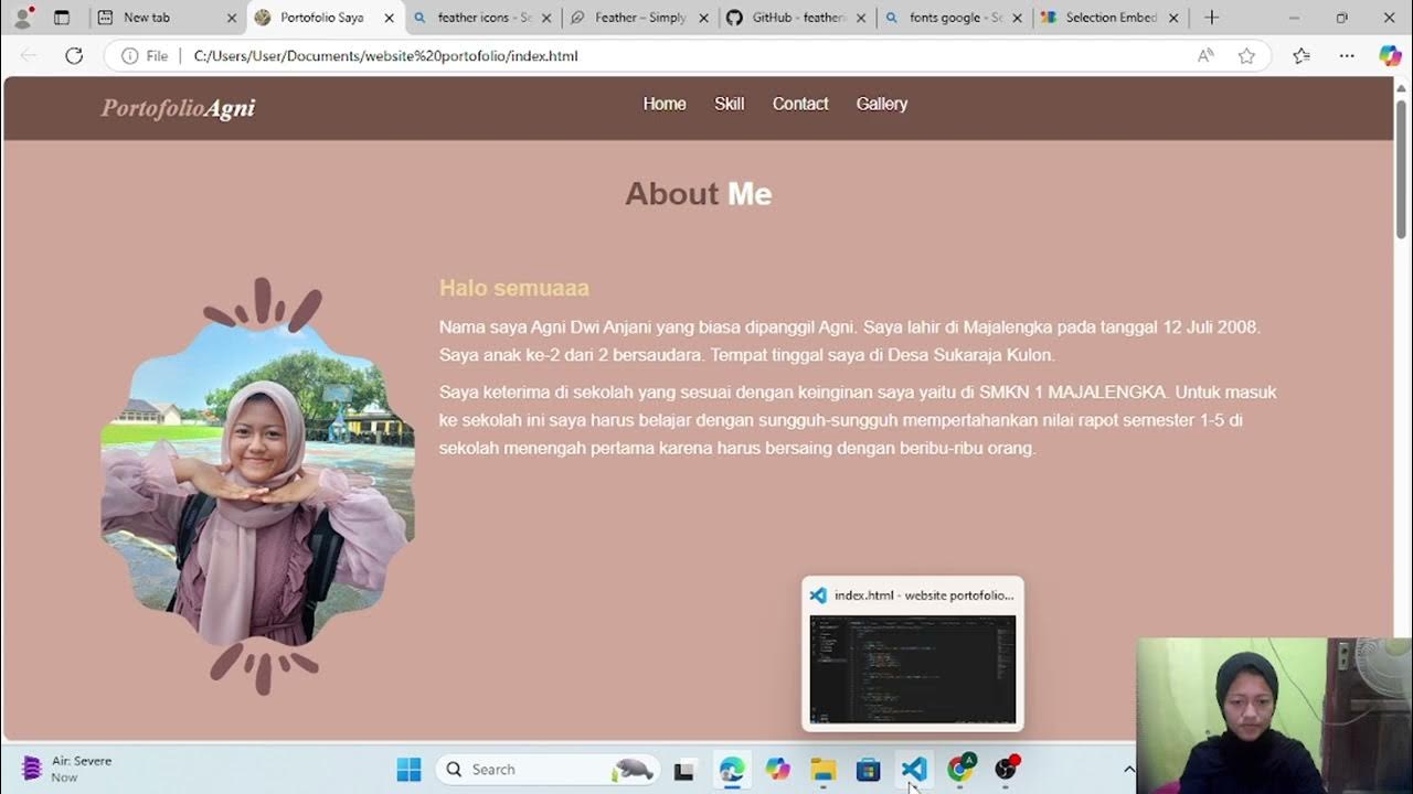 Website Portofolio menggunakan HTML, CSS dan JavaScript - YouTube