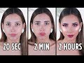 Doing My MAKEUP In 20 SECONDS vs 2 MINUTES vs 2 HOURS | Mar