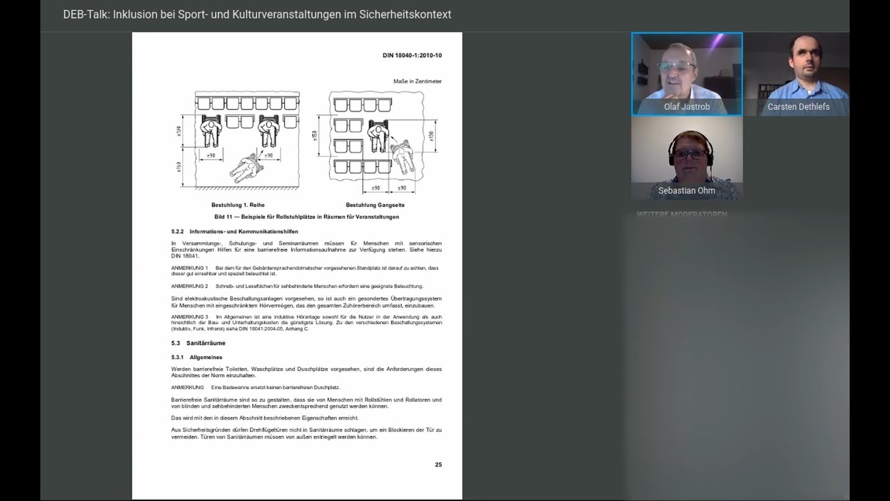 DEB-Talk: Inklusion bei Sport  und Kulturveranstaltungen im Sicherheitskontext