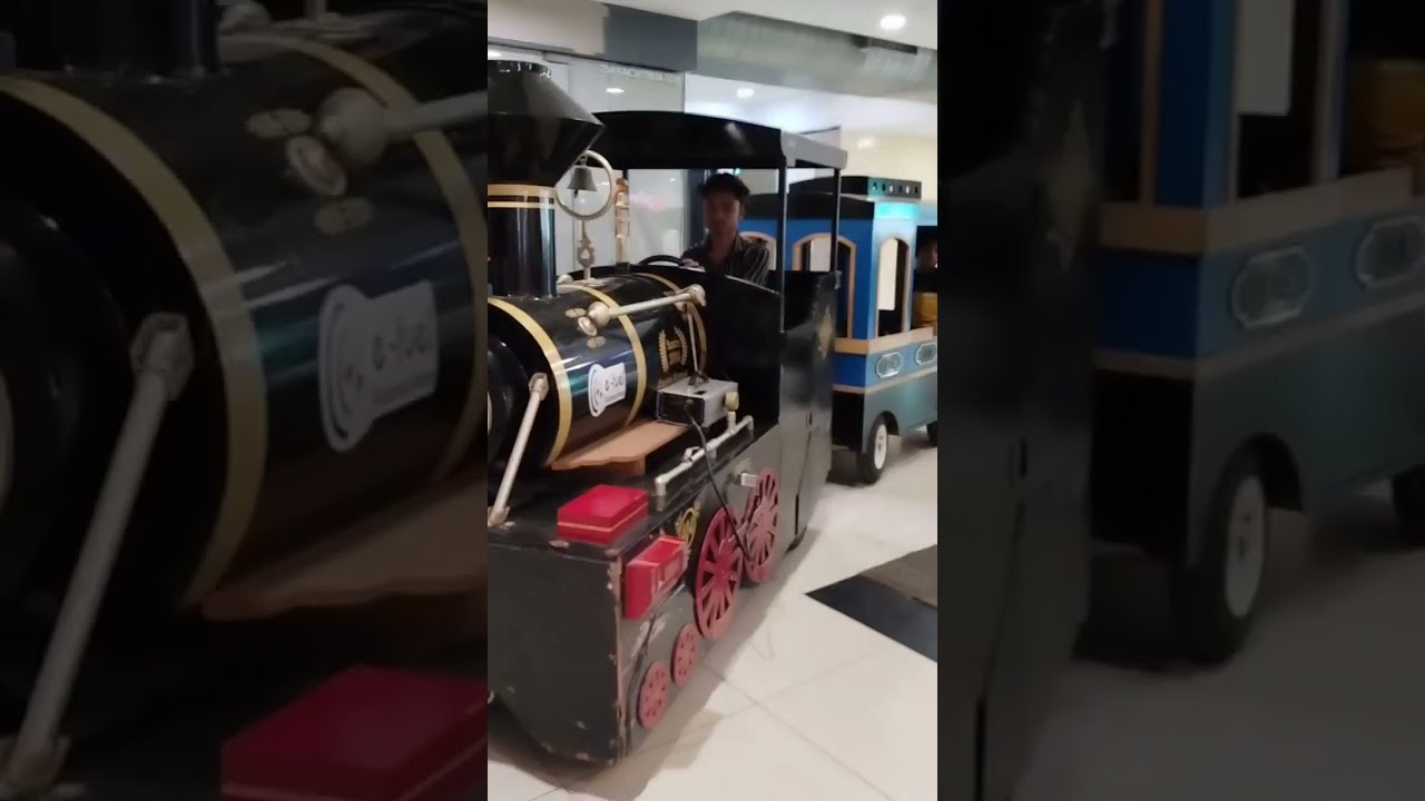 Train ride: Indoor Kiddie TRAIN RIDE in the mall with Gautham & Rohan | Part - 1 