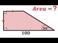 Can you find area of the pink shaded trapezoid  trapezoid  trapezium  math maths  geometry