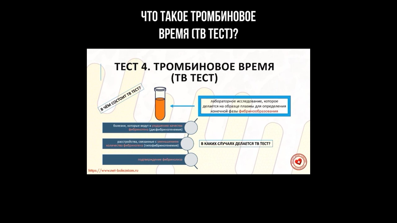 Что такое тромбиновое время (ТВ тест)?